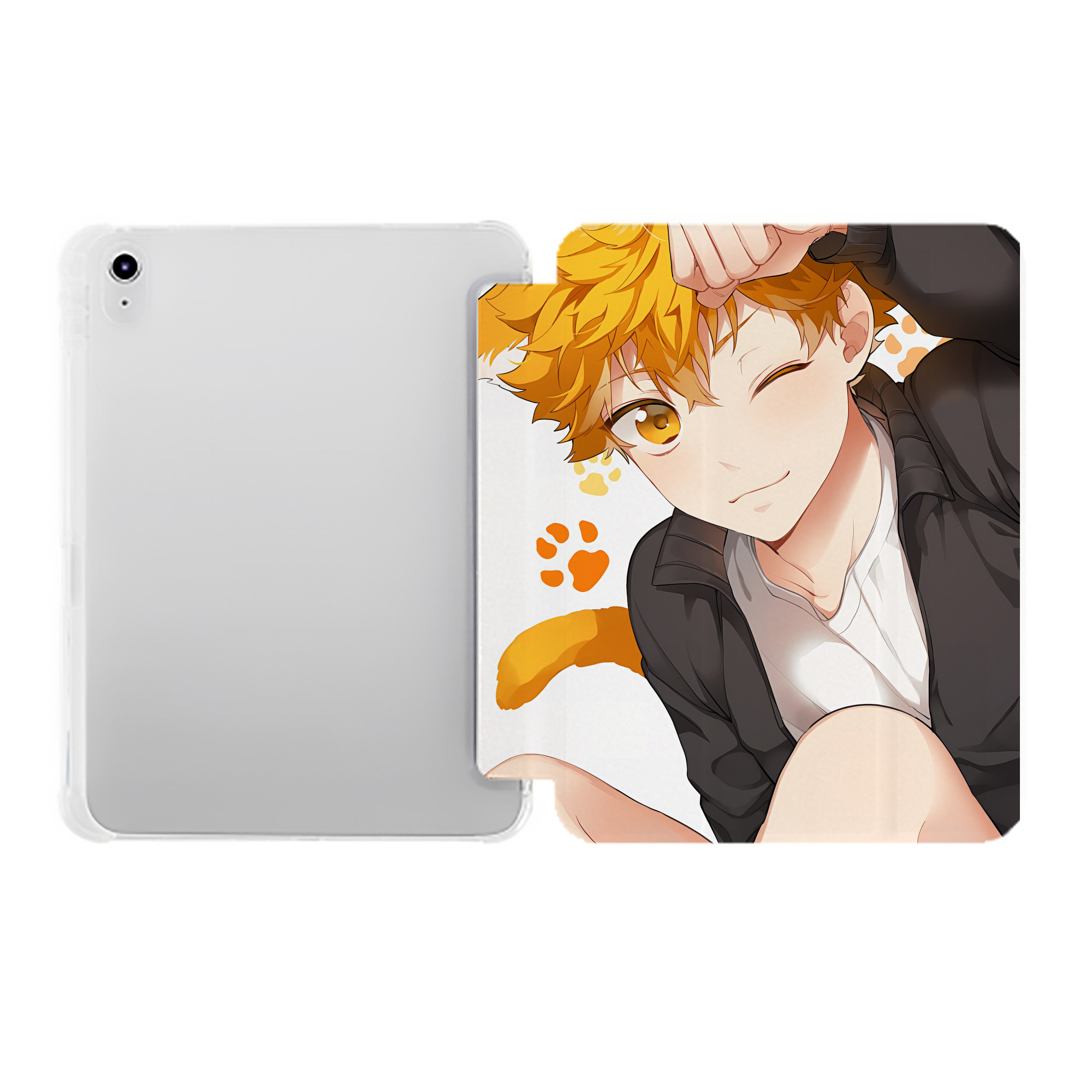 （画像用） ハイキュー!! Haikyu!! IPad ケース ペン収納付き 三つ折りスタンド PUレザー×シリコン 対応機種9.5/10.5/10.9インチ